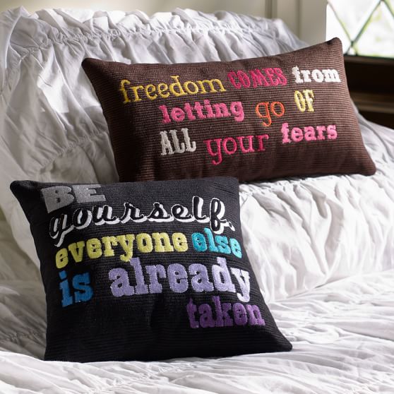 Wise Words Pillow Pottery Barn Teen