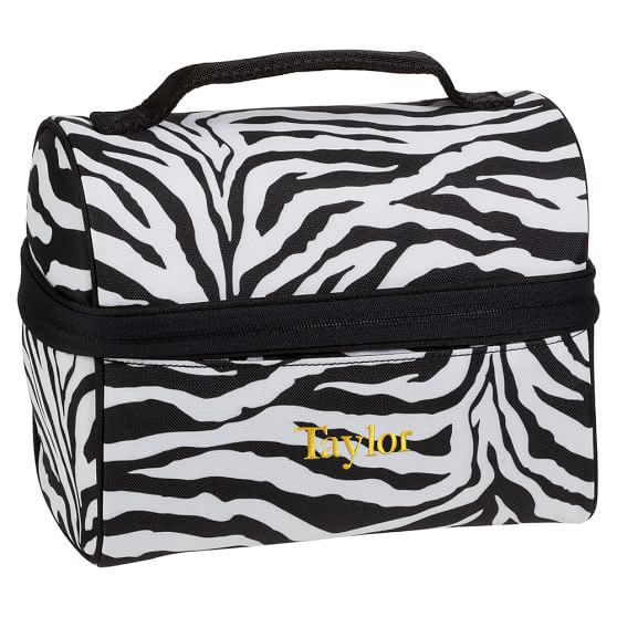 Gear-Up Black Zebra Retro Lunch Bag | Pottery Barn Teen