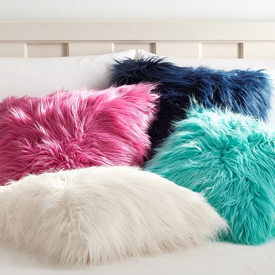 FauxFur Pillow Covers, Himilayan Pottery Barn Teen