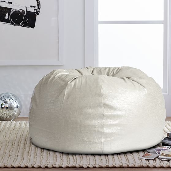 Champagne Glitz Bean Bag Chair Pottery Barn Teen