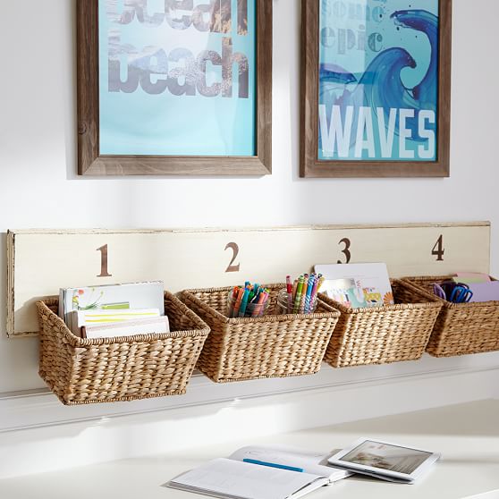 Basket Wall Organizer Pottery Barn Teen