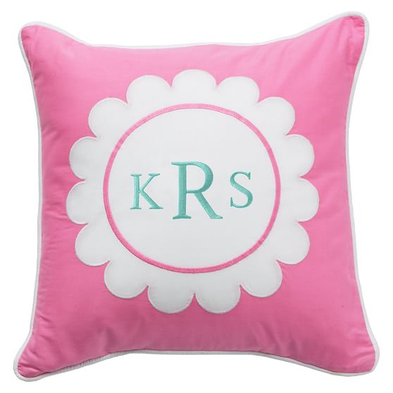 Monogram Pillow Cover Pottery Barn Teen