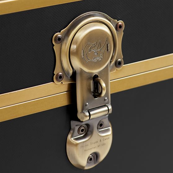 Vinyl Rubbed Brass Trim Dorm Trunks Pottery Barn Teen