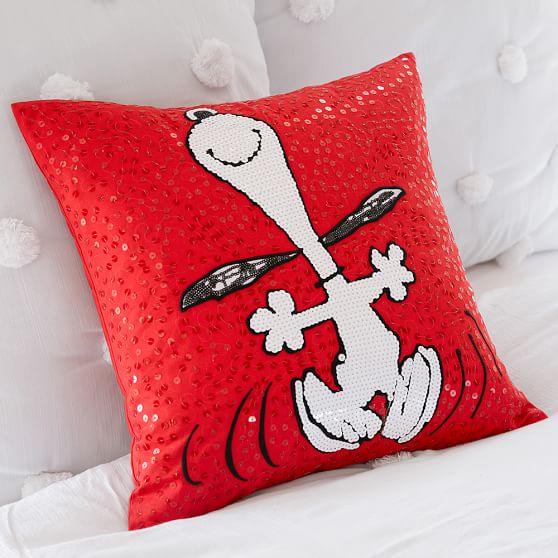 Peanuts Snoopy Pillow Cover Pottery Barn Teen
