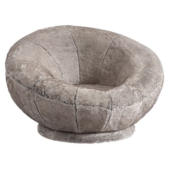 Tipped Faux-Fur Groovy Swivel Chair | Lounge Chair | Pottery Barn Teen