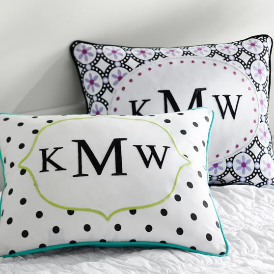 Pattern Pop Monogram Pillow Cover Pottery Barn Teen