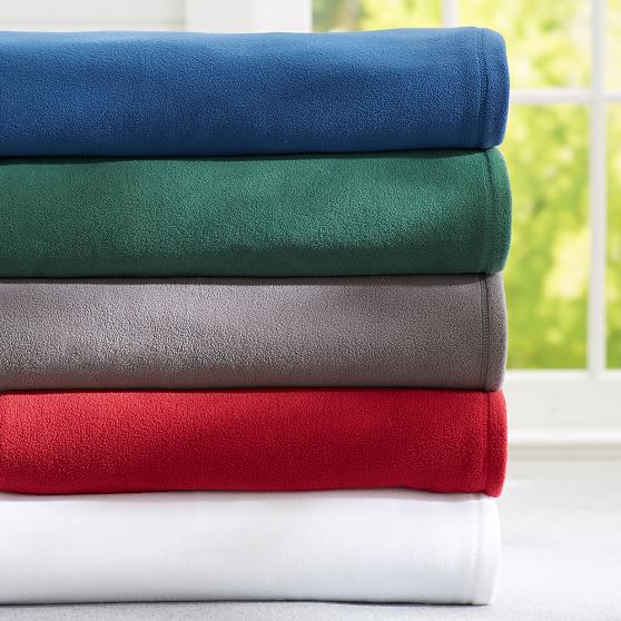 PBteen Classic Fleece Boy's Throw Blanket Pottery Barn Teen