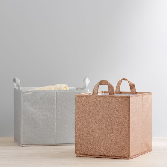 Glitter Storage Storage Bins Pottery Barn Teen