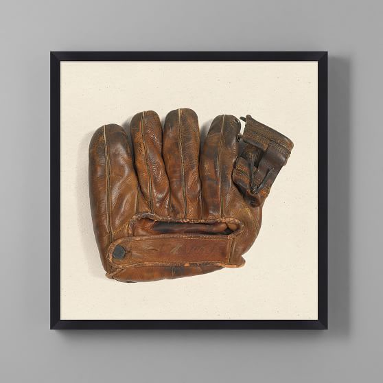 Weathered Glove Framed Art 28 X28