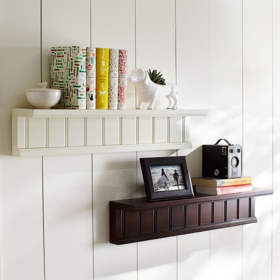 Beadboard Single Floating Shelf Pottery Barn Teen