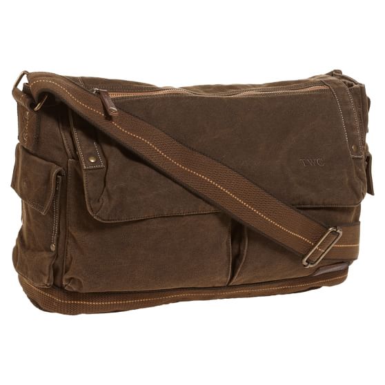 Solid Canvas Brown Messenger Bag by Bed Stu Pottery Barn Teen