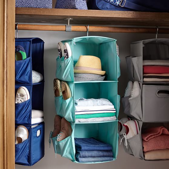 Rotating Hanging Closet Storage Pottery Barn Teen