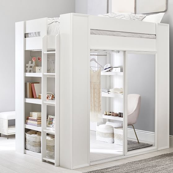 Sleep & Style Wardrobe Loft Bed Sale Pottery Barn Teen