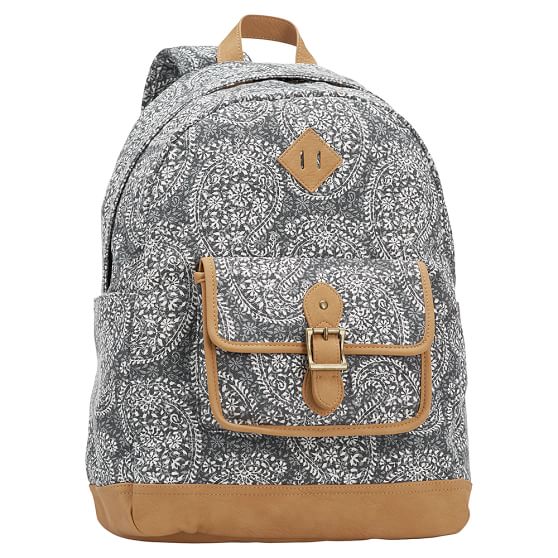 Black Paisley Teen Backpack Pottery Barn Teen