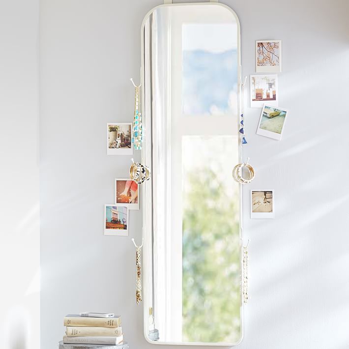 Over The Door Full Mirror Dorm Closet Organizer Pottery Barn Teen Dorm Closet Organizer