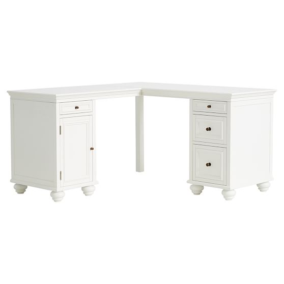 Chelsea Corner Desk Simply White