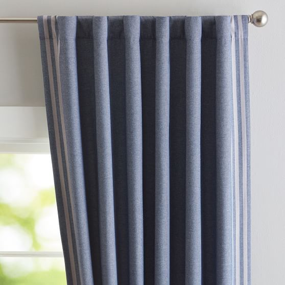 Dockside Stripe Blackout Curtain Teen Curtains Pottery Barn Teen
