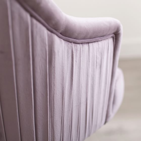 Dusty Lavender Pleated Desk Chair Teen Pottery Barn Null