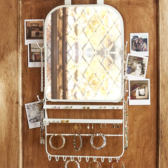 Over The Door Jewelry Organizer Decorative Mirror Pottery Barn Teen