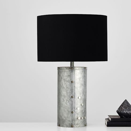 Galvanized Magnetic Table Lamp Pottery Barn Teen Galvanized Magnetic Table Lamp