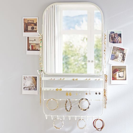Over The Door Jewelry Organizer Decorative Mirror Pottery Barn Teen