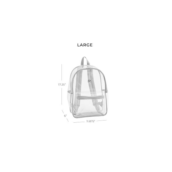 Clearly There Clear With Gray Trim Backpack Pottery Barn Teen
