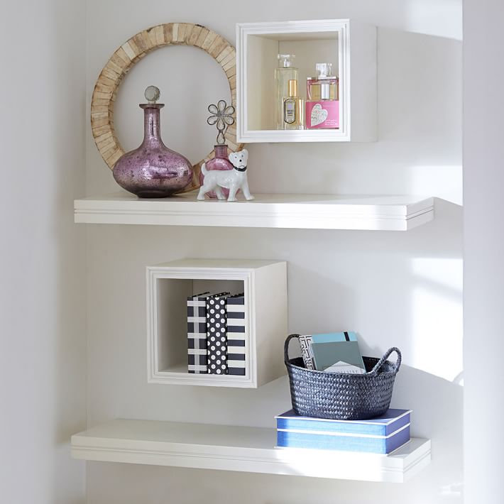 wall-to-wall shelving | pottery barn teen