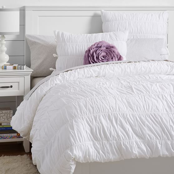 Ruched Girls Duvet Cover Pottery Barn Teen