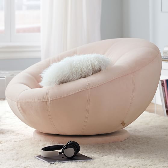 Velvet Groovy Swivel Chair Lounge Chair Pottery Barn Teen
