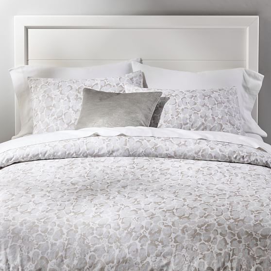 Dreamy Leopard Duvet Cover Full Queen Metallic Multi Pottery