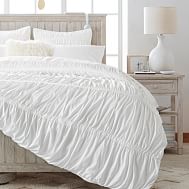 White Ruffle Comforter Pottery Barn Teen