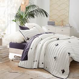 Nira Embroidered Quilt + Sham