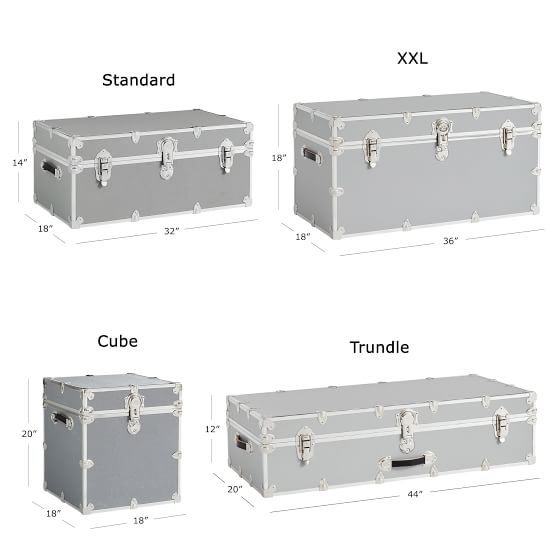 Vinyl Rubbed Brass Trim Dorm Trunks Pottery Barn Teen