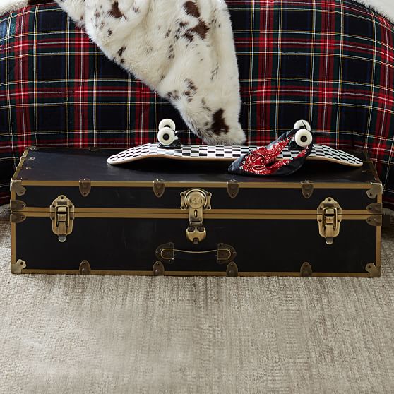 Vinyl Rubbed Brass Trim Dorm Trunks Pottery Barn Teen