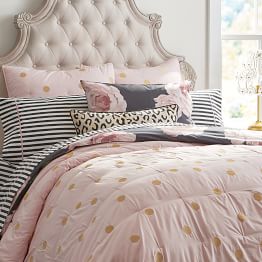 The Emily & Meritt Gold Dot Quilt + Sham