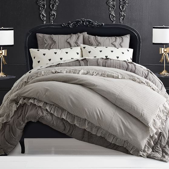 The Emily Meritt Ruffle Stripe Duvet Cover Sham