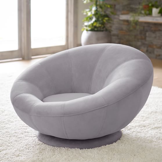 Velvet Groovy Swivel Chair Lounge Chair Pottery Barn Teen