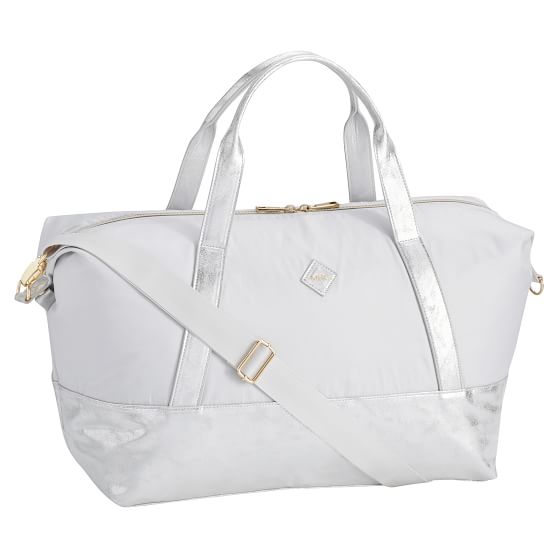 Sleepover Silver Duffle Teen Luggage Pottery Barn Teen