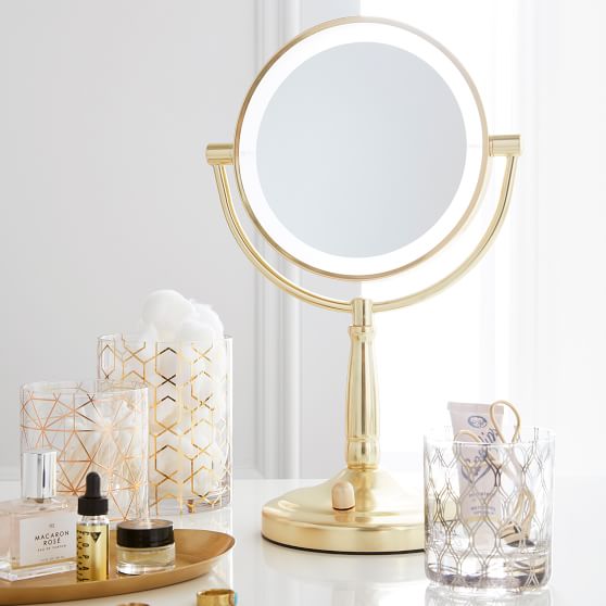 Gold Light Up Vanity Makeup Mirror Beauty Accessories