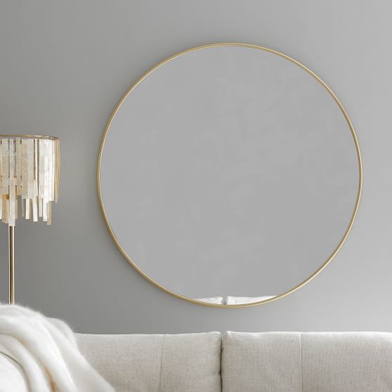 Metal Framed 38 Round Mirror