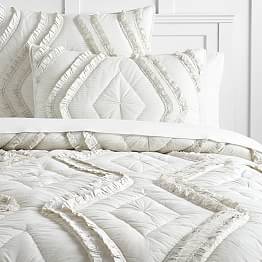 The Emily & Meritt Diamond Ruffle Quilt + Sham