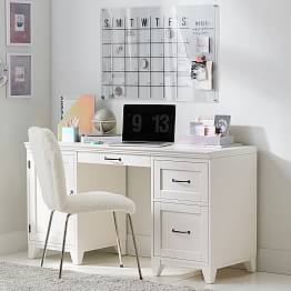 Wood Dorm Desks Chairs Pottery Barn Teen