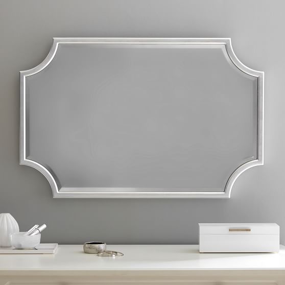 Scallop Silver Leaf Mirror 32 X48