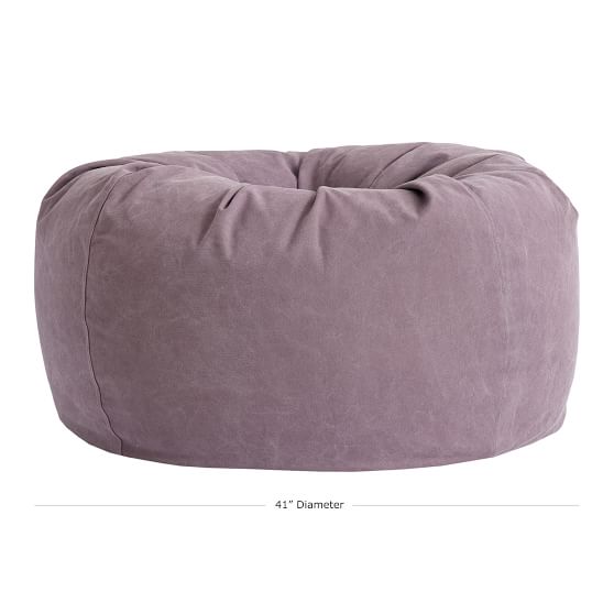 Enzyme Washed Canvas Plum Bean Bag Chair