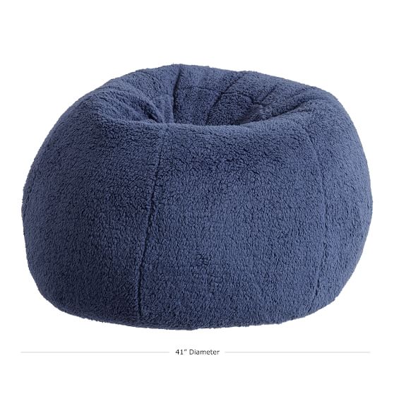 Cozy Sherpa Indigo Beanbag Pottery Barn Teen