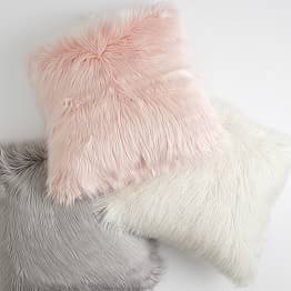 Teen Throw Pillows Cute Decorative Faux Fur Pillows Pottery