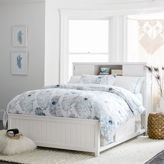 Beadboard Storage Bed