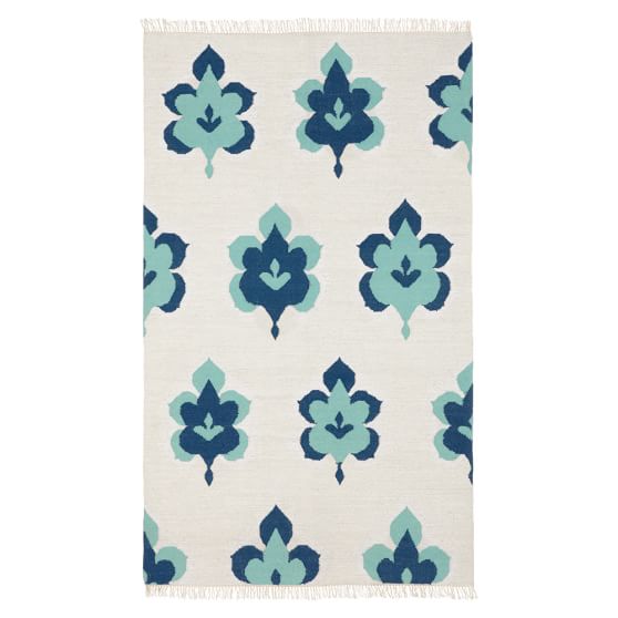 Leaf Medallion Lurex Rug Pool Navy Sale Pottery Barn Teen