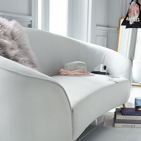 Curved Loveseat Teen Sofa Pottery Barn Teen