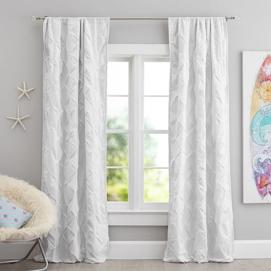 Pintuck Blackout Curtain Teen Curtains Pottery Barn Teen